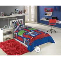 Jogo de Cama Microfibra Solteiro Avengers 1,40m x 2,20m Jogo de Cama Microfibra Solteiro Avengers 1,40m x 2,20m