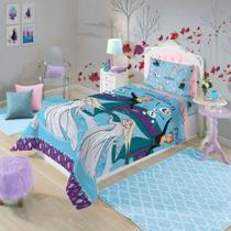 Jogo De Cama Microfibra Solteiro Estampa Frozen 3pçs Lepper - anjo da mamãe