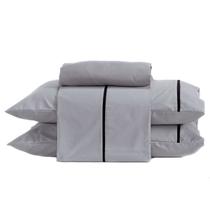 Jogo de Cama Milano Liso King 04 Peças - Percal 200 Fios c/ Viés