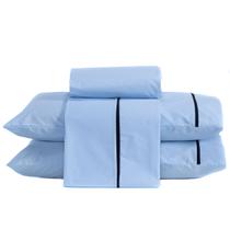 Jogo de Cama Milano Liso KING 04 Peças Percal 200 Fios com Viés