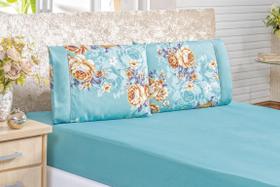 Jogo de Cama Naturale Casal Padrão 03 peças 200 fios matelado estampado jasmine