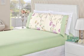 Jogo de Cama Naturale Casal Queen 03 peças 200 fios matelado estampado belle