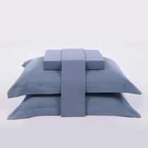 Jogo de Cama Niazitex 200F Essential Queen Azul Índigo 4 Peças