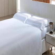 Jogo de Cama Niazitex 400 Fios Delicatto Casal Branco 4 Peças - 100% Algodão