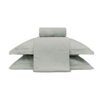 Jogo De Cama Percal 300 Fios Treccenti Casal - Appel - Cinza