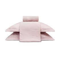 Jogo De Cama Percal 300 Fios Treccenti Queen - Appel - Rosa