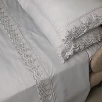 Jogo de Cama Percal Soft 300 Rendado Queen