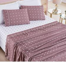 Jogo de cama Petit Poá Bia enxovais bolinhas solteiro 3 peças