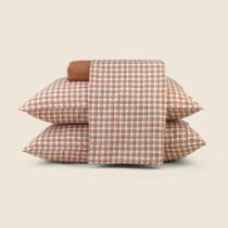Jogo de Cama Pla Microfibra Laranja - ACASA Jogo de Cama Pla Microfibra Laranja - ACASA