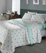 Jogo de Cama Poá Queen Lar E Lazer Azul