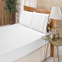 Jogo de cama ponto palito Elegance casal queen 3 peças branco