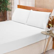 Jogo De Cama Ponto Palito Percal 180 Fios Elegance Solteiro 02 Peças - Branco