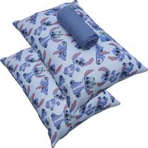 Jogo de Cama Portallar Casal Malha 100% Algodão Disney Mickey Stitch E Xepa 3 Peças Azul Jogo de Cama Portallar Casal Malha 100% Algodão Disney Mickey Stitch E Xepa 3 Peças Azul