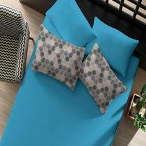 Jogo de Cama Portallar King Malha Denim Gold 3 Pçs Azul Jogo de Cama Portallar King Malha Denim Gold 3 Pçs Azul