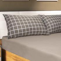 Jogo de Cama Portallar Solteiro Malha 100% Algodão Premiun Classic Laura 2 Peças Capuccino