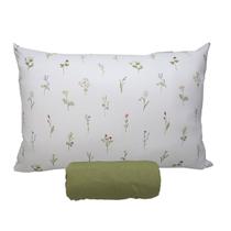 Jogo de Cama Portallar Solteiro Malha 100% Algodão Premiun Classic Vitoria 2 Peças Verde Pedra