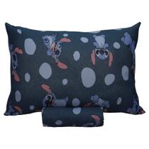 Jogo De Cama Portallar Solteiro Malha Mista Estampado Disney Stitch Pedras 2 Pçs Azul Jogo De Cama Portallar Solteiro Malha Mista Estampado Disney Stitch Pedras 2 Pçs Azul