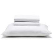 Jogo de Cama Prata Santista 150F King Branco - Coteminas