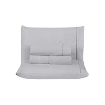 Jogo De Cama Premier King 04 Peças Hipercal 200 Fios 80% Algodão, 20% Poliéster - Cinza Jogo De Cama Premier King 04 Peças Hipercal 200 Fios 80% Algodão, 20% Poliéster - Cinza