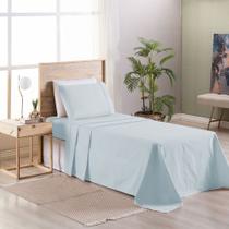 Jogo De Cama Premier Solteiro 02 Peças Hipercal 200 Fios 80% Algodão, 20% Poliéster - Azul Jogo De Cama Premier Solteiro 02 Peças Hipercal 200 Fios 80% Algodão, 20% Poliéster - Azul