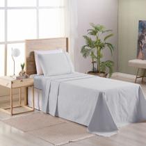 Jogo De Cama Premier Solteiro 02 Peças Hipercal 200 Fios 80% Algodão, 20% Poliéster - Cinza