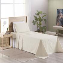 Jogo De Cama Premier Solteiro 02 Peças Hipercal 200 Fios 80% Algodão, 20% Poliéster - Palha