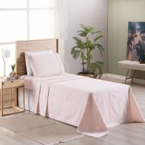 Jogo De Cama Premier Solteiro 02 Peças Hipercal 200 Fios 80% Algodão, 20% Poliéster - Rosa