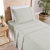 Jogo De Cama Premier Solteiro 03 Peças Hipercal 200 Fios 80% Algodão, 20% Poliéster - Caqui