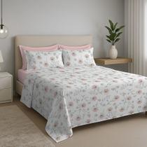 Jogo de Cama Premium Linea Casal - Dente de Leão - 180 Fios - Estamparia