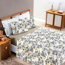 Jogo de Cama Quality Queen 4 Peças - Malha 100% Algodão