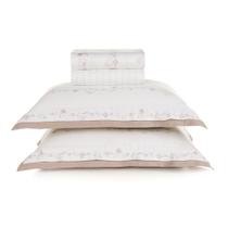 Jogo de cama Queen 100% algodão Egípcio 300 Fios Karsten 4Pç