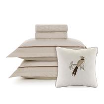 Jogo de cama Queen 100% algodão Percal 200 Fios Karsten 4Pçs Jogo de cama Queen 100% algodão Percal 200 Fios Karsten 4Pçs