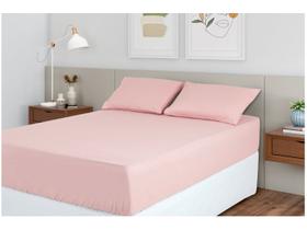 Jogo de Cama Queen 100% Poliéster Marcelino Têxtil Hypercal Rosé 3 Peças