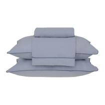 Jogo De Cama Queen 180 Fios Algodão Percalle Buddemeyer Azul Jogo De Cama Queen 180 Fios Algodão Percalle Buddemeyer Azul