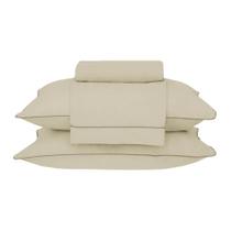 Jogo De Cama Queen 180 Fios Algodão Percalle Buddemeyer Bege Jogo De Cama Queen 180 Fios Algodão Percalle Buddemeyer Bege