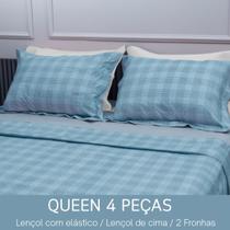 Jogo de Cama Queen 2,40mx2,50m Charme 4 Peças Alta Qualidade Fino Acabamento