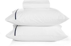 Jogo de Cama Queen 3 Peças Karsten Liam Branco e Marinho