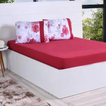 Jogo De Cama Queen 3 Peças Malha 100% Algodão Fio Penteado 30/1 Bella Cama Passion - Bene Casa Jogo De Cama Queen 3 Peças Malha 100% Algodão Fio Penteado 30/1 Bella Cama Passion - Bene Casa