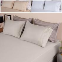 Jogo de Cama Queen 3 Peças Micro Percal 300 Fios Bordado - BF Colchões