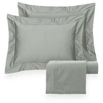 Jogo de Cama Queen 300 Fios Bordado Taiti - Casa K Jogo de Cama Queen 300 Fios Bordado Taiti - Casa K