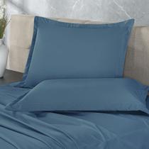 Jogo de Cama Queen 300 Fios Liso c/ Lençol de Elástico Completo - 4 Peças