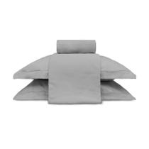 Jogo de Cama Queen 300Fios 100%Algodão Appel Treccenti Cinza 4Pçs Jogo de Cama Queen 300Fios 100%Algodão Appel Treccenti Cinza 4Pçs