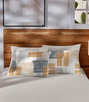 Jogo de Cama Queen 3pçs Estampado Vivaldi Bege