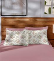 Jogo de Cama Queen 3pçs Estampado Vivaldi Rosa