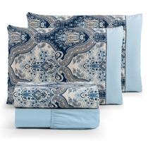 Jogo de cama queen 4 peças 100% algodão 180 fios compose Jogo de cama queen 4 peças 100% algodão 180 fios compose