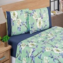 Jogo de Cama Queen 4 Peças 200 Fios Moderno Flower