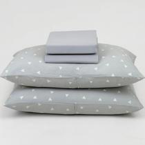 Jogo de Cama Queen 4 Peças 300 Fios Toque de Seda Algodão Macio e Sofisticado