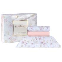 Jogo de Cama Queen 4 Peças Lara Sonhare Ouro Florida 2,40m x 2,40m - Sultan