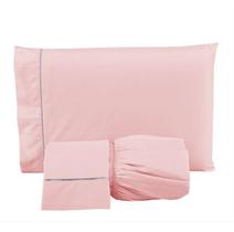 Jogo de Cama Queen 400 Fios 3 Peças Percal 100% Toque Macio Jogo de Cama Queen 400 Fios 3 Peças Percal 100% Toque Macio