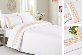 Jogo de Cama Queen 400 Fios - Algodão Egípcio Acetinado - Percal - Cama Box e Comum - 4Pçs Jogo de Cama Queen 400 Fios - Algodão Egípcio Acetinado - Percal - Cama Box e Comum - 4Pçs